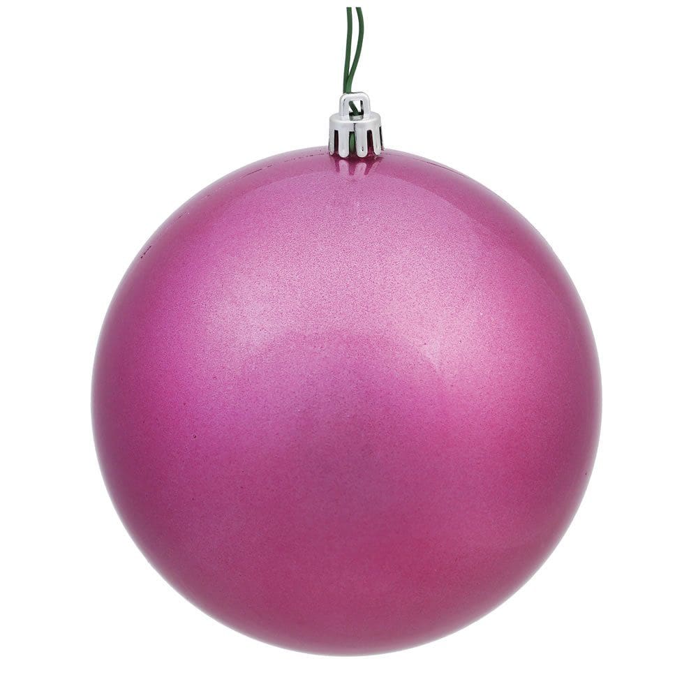 Enfeite suspenso Vickerman 10 cm Mauve Candy Ball, pacote com 6