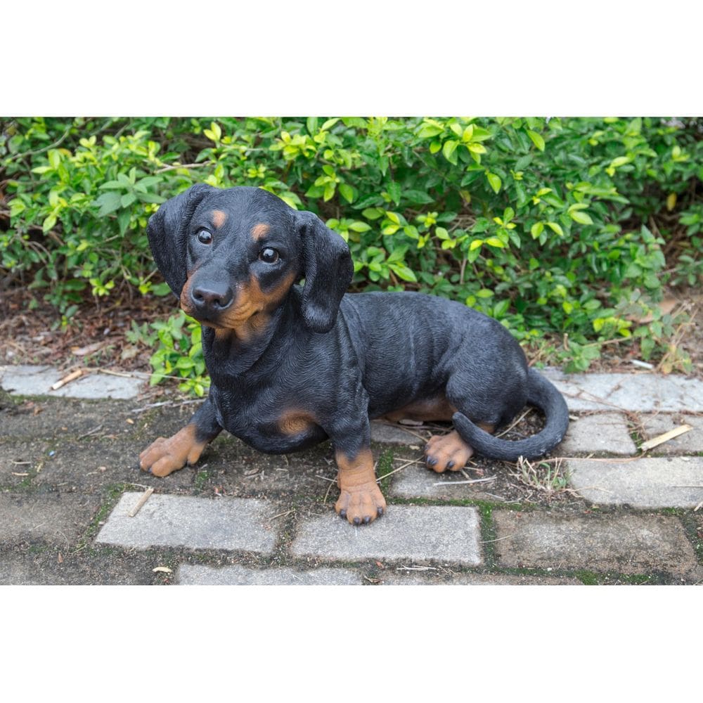 Escultura RUNADI Hi-Line Gift 87799-B Estátua de cachorro Dachshund
