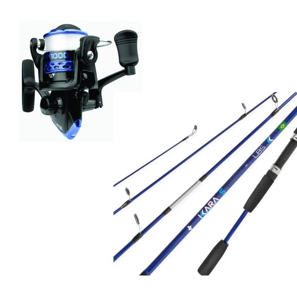 Albatroz Kit Molinete Wp1000 E Vara Kara S1652 20Lb 3,9` 2Pc