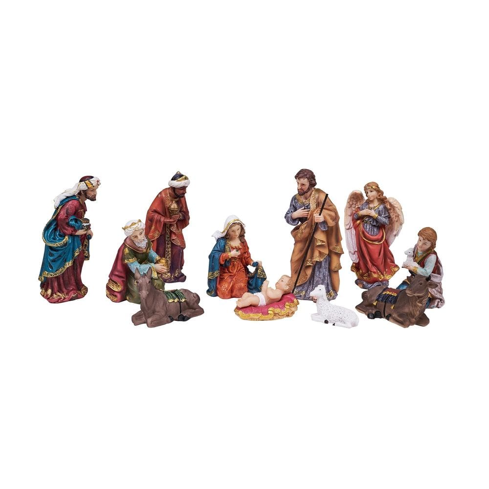 Estatueta Hi-Line Gift Ltd 81859 Presépio de 11 peças