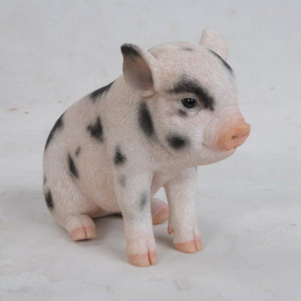 Estatueta Hi-Line Gift Ltd Sitting Baby Pig Black Spots 15 cm
