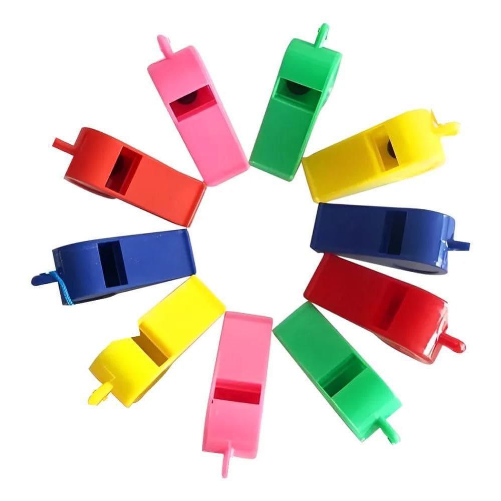 10X Apito Futebol Esporte Treinamento Festa Colorido 12 Uni