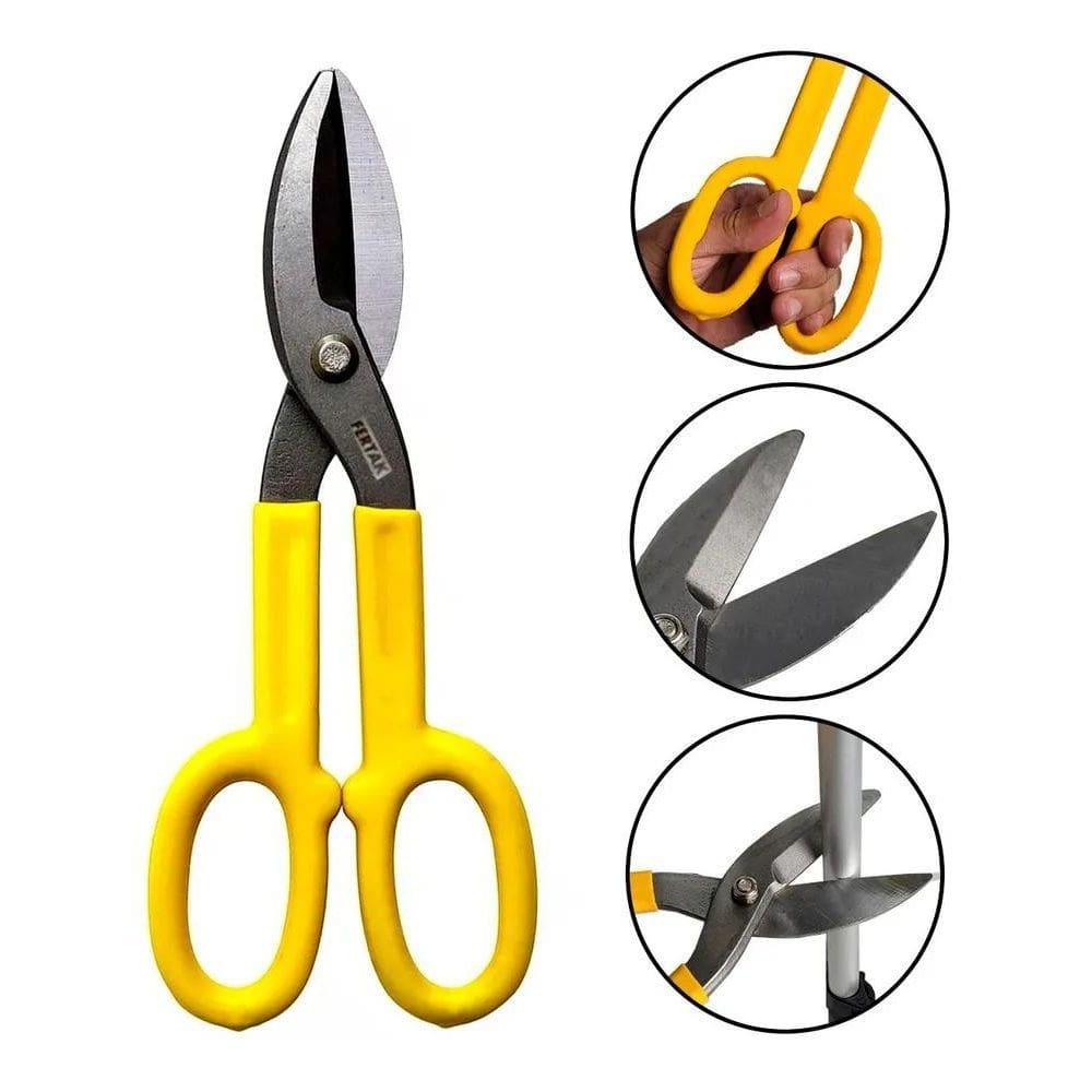 10X Tesoura Alicate Corte Funileiro Chapa Aço Calha 10 Pol