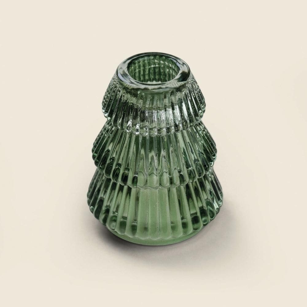 Castiçal Magic Vidro Verde 6x6cm - A\CASA