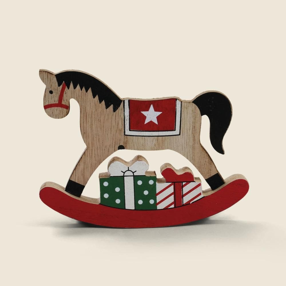 Adorno Cavalo de Balanço Mdf 15x11cm - A\CASA