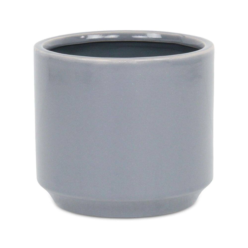 Vaso de cerâmica cinza Elegora X-Large da Planter Cheung