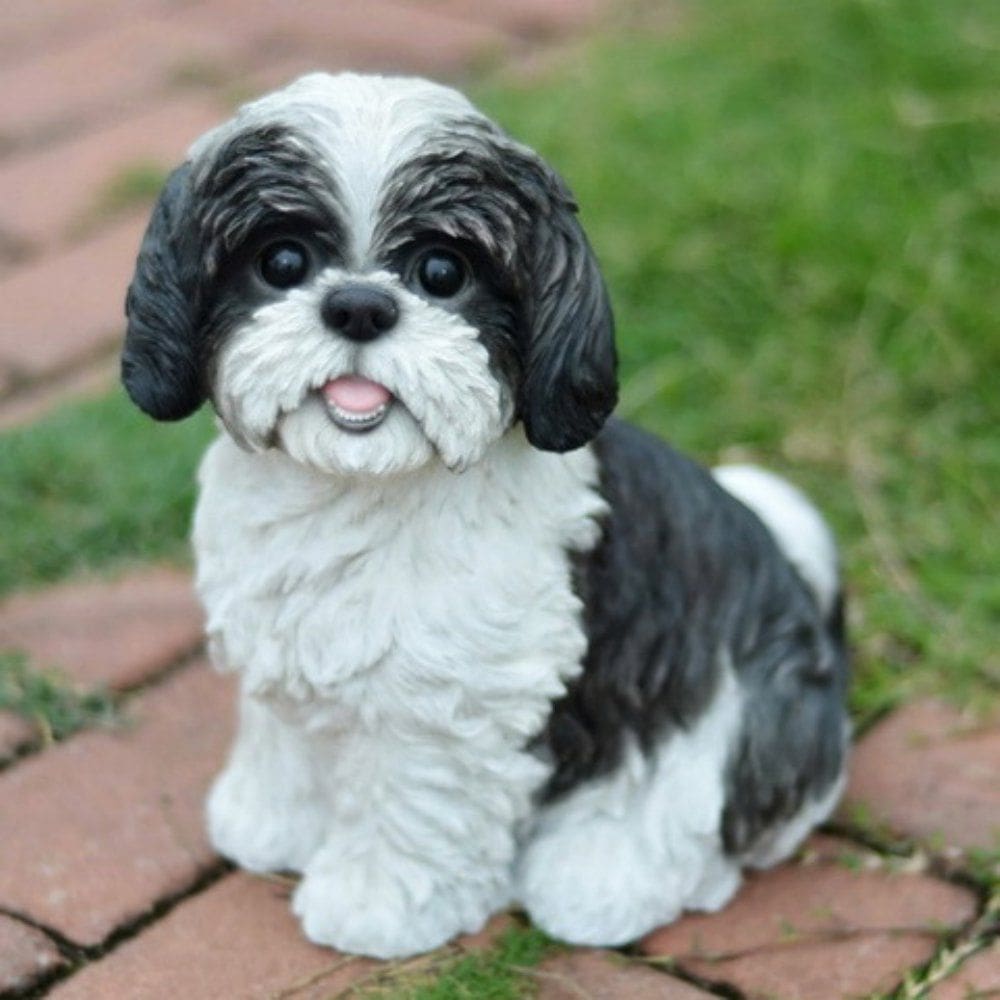 Estatueta Hi-Line Gift Ltd Shih Tzu sentada 28x15x27 cm