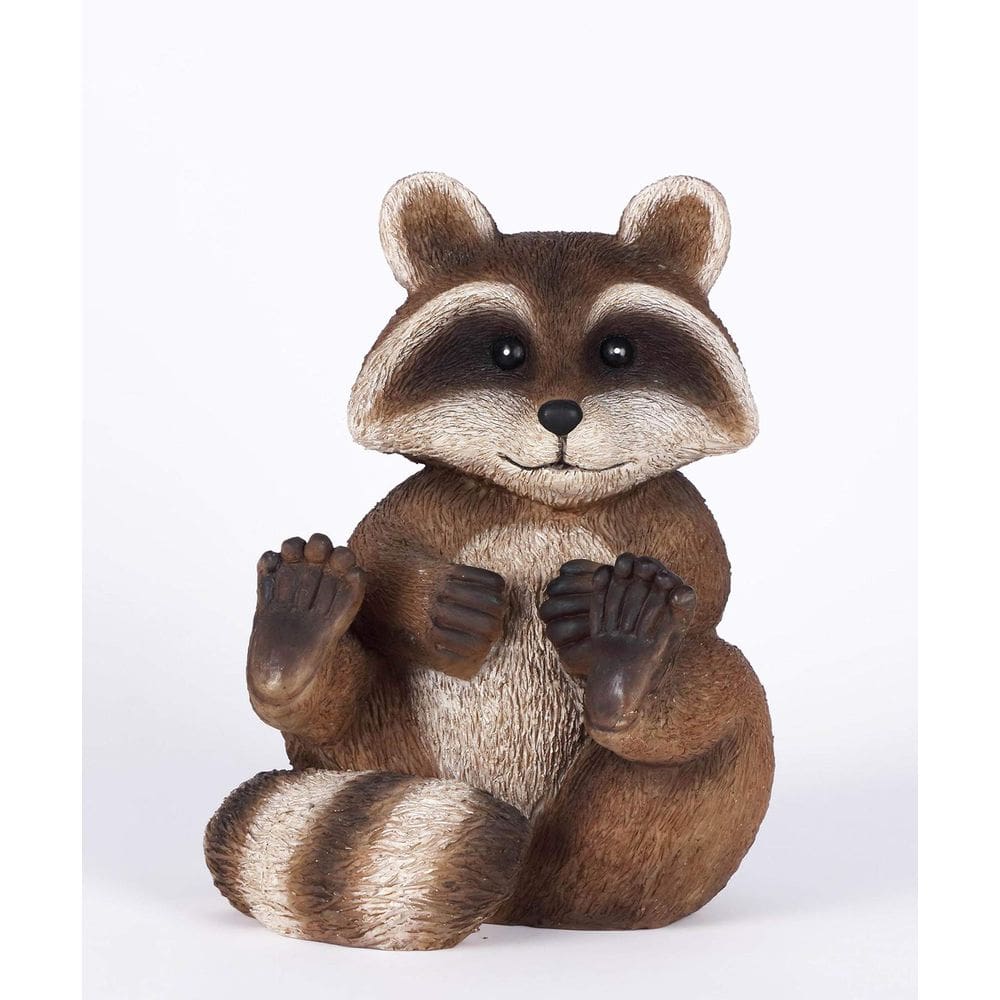 Estatueta Hi-Line Gift 75638-C Raccoon Sitting Polyresin