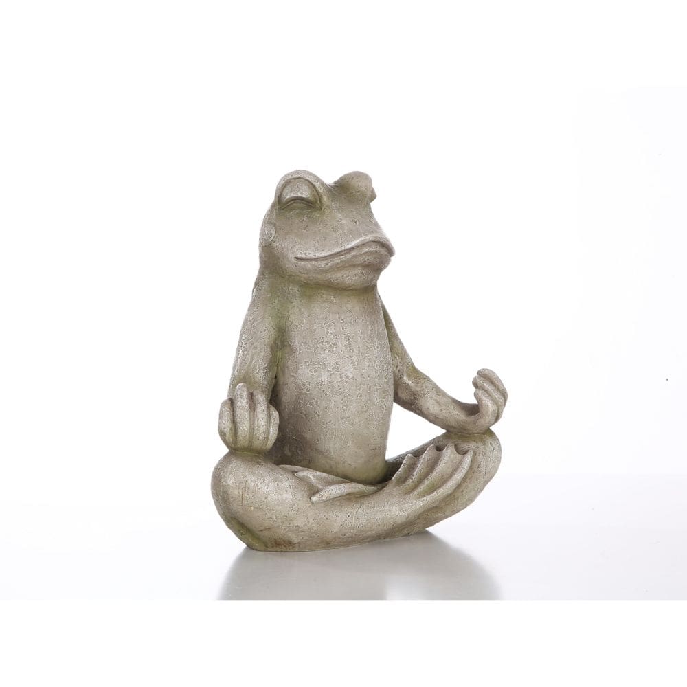 Estatueta Hi-Line Gift Ltd Frog Sitting on Lotus