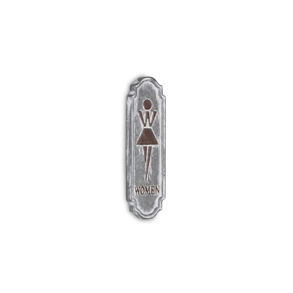 Placa decorativa Cheung`s Rustic Women Placard de metal cinza