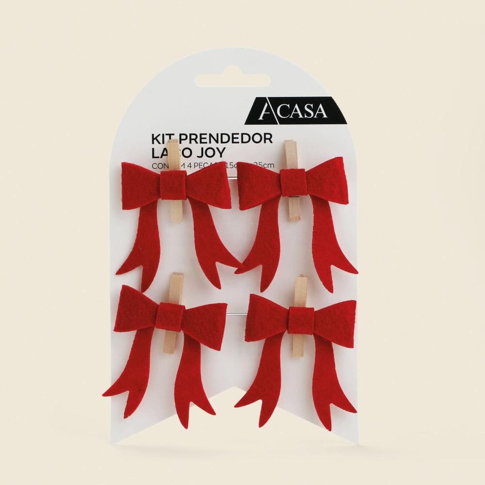 Kit de Prendedor Laço Joy 25cm com 4 Peças - A\\CASA