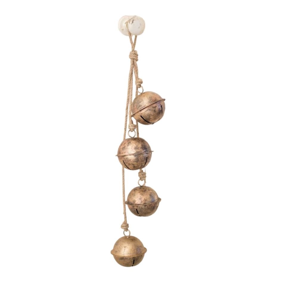 Ornamento suspenso KALALOU NNV1051 String of Bells Brown