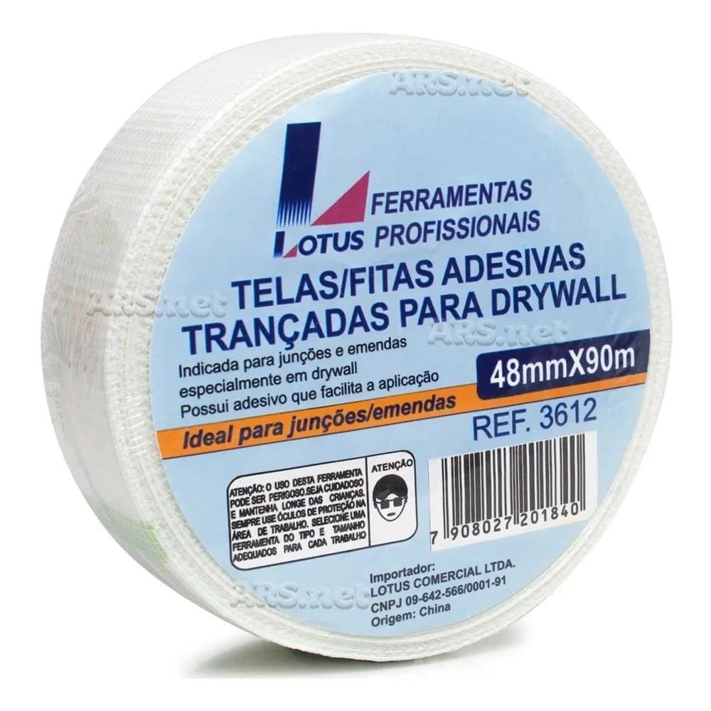 10X Fita Telada Drywall 48Mm X 90M Parede Trincas Parede Ge