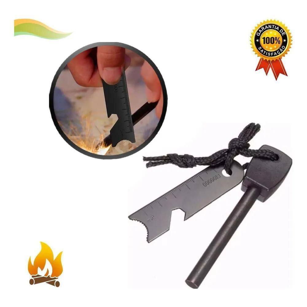 10X Pederneira Barra Magnésio Durável 8Mm Acendedor Fogo Pe