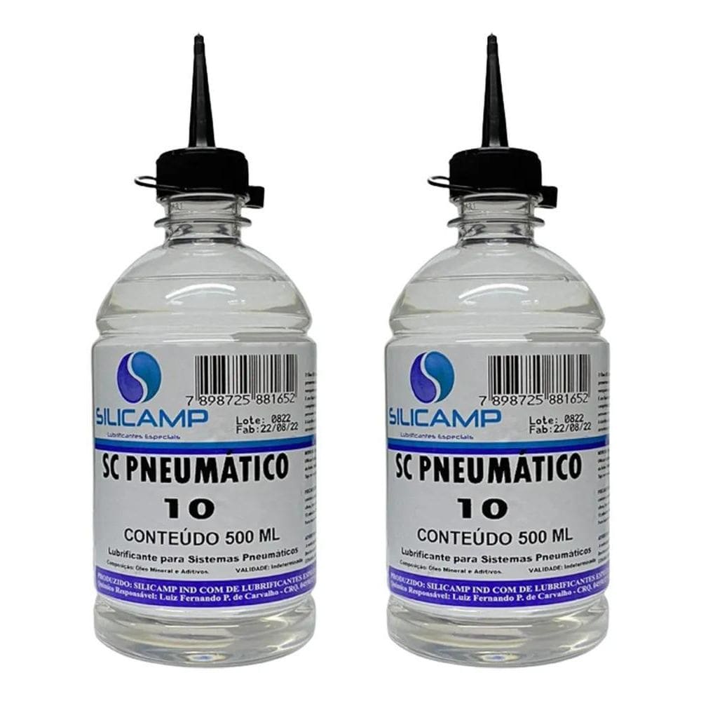 10X 02 Óleo Lubrificante Iso 10 Para Sistemas Pneumáticos Lub