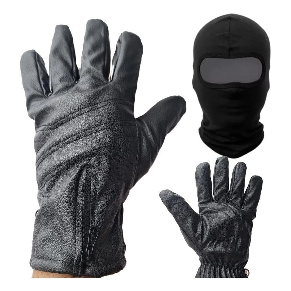 10X Kit Moto Luva Grossa Resistente Touca Ninja Proteção Mo