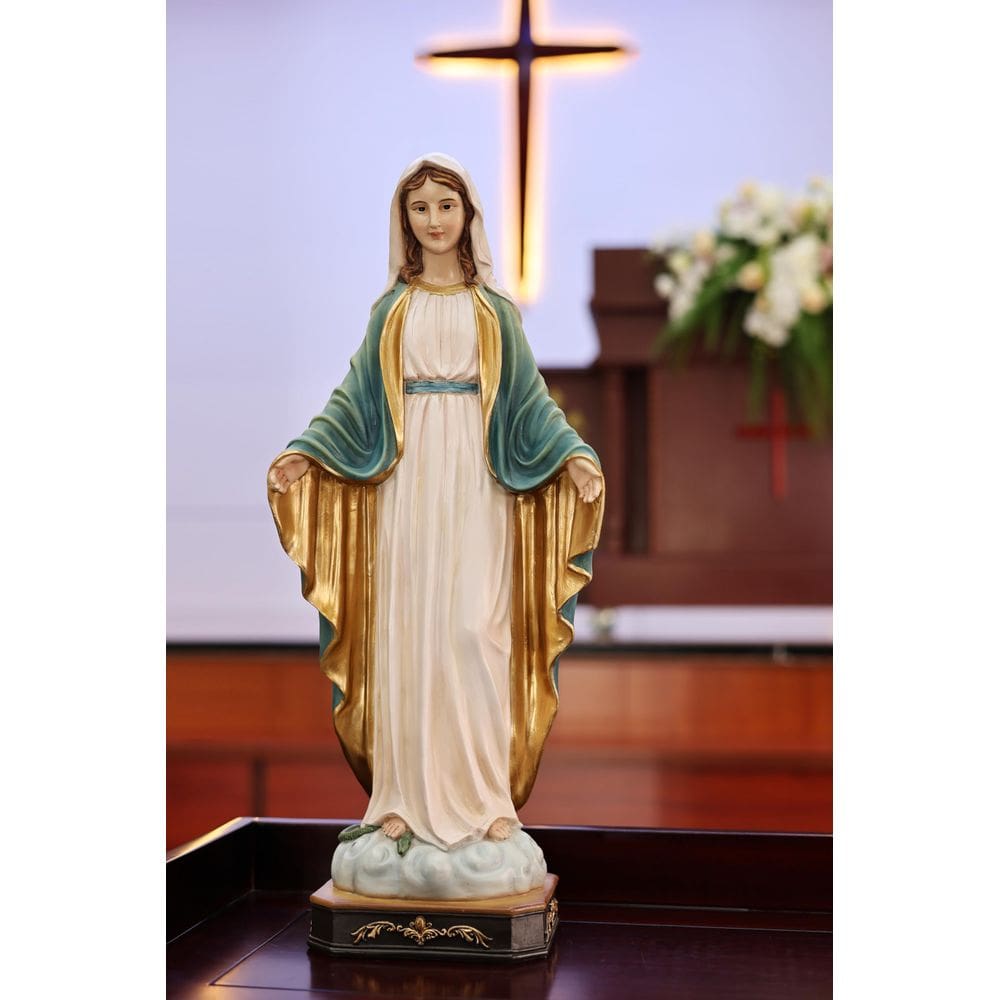 Estatueta Hi-Line Gift Ltd Virgin Mary 30 cm em poliresina