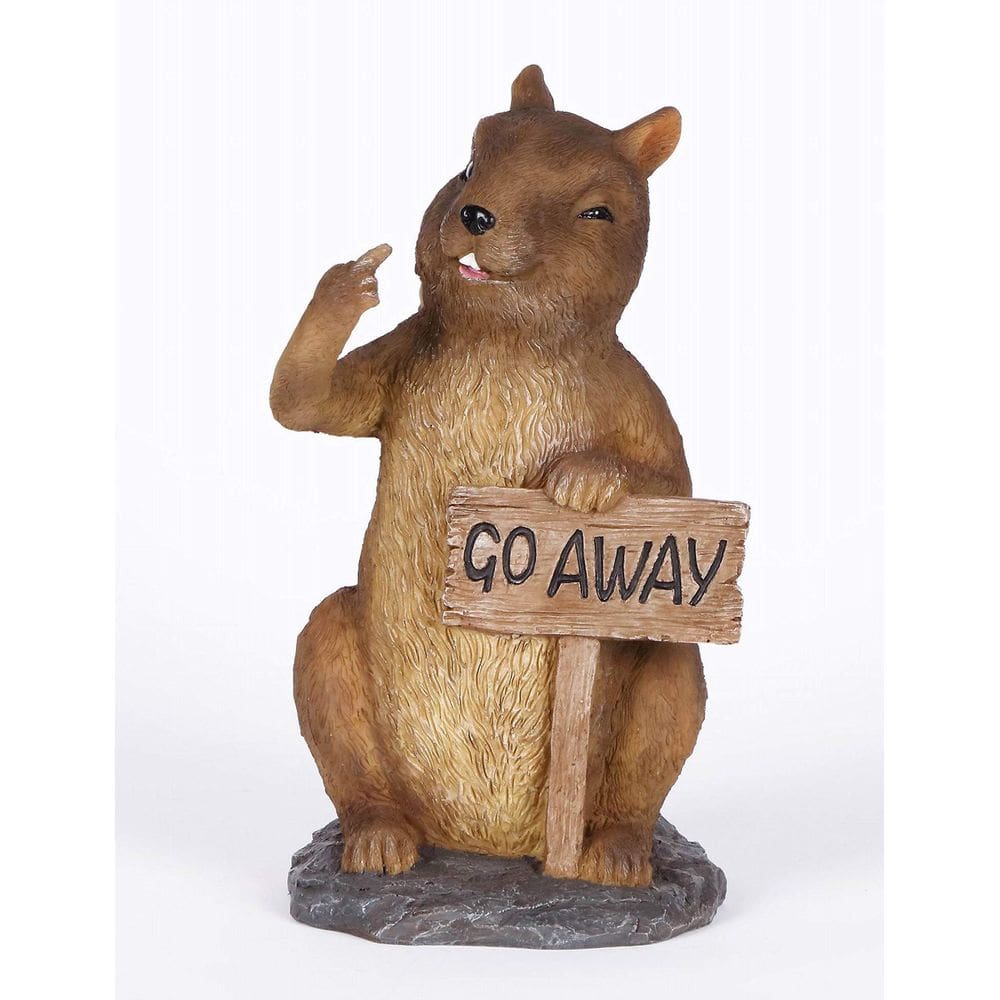 Estatueta de esquilo Hi-Line Gift Ltd., poliresina, interior e exterior
