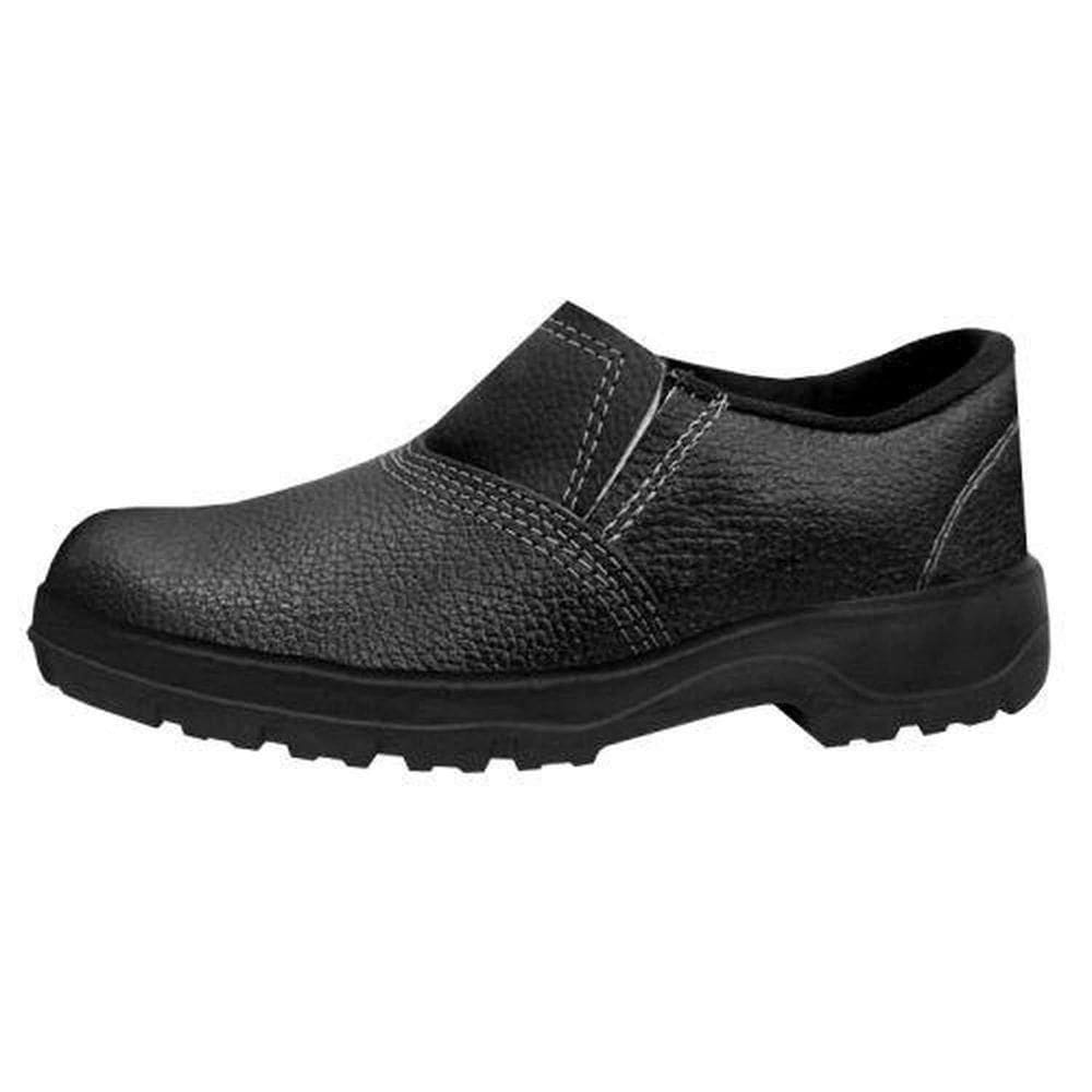 Botina Preta Couro Com Elástico Nº 37 - Solado Pu - Ca Aprovado