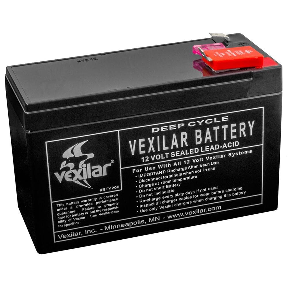 Bateria Vexilar 12V/9A de grafite-ácido com suporte de fusível FH1000