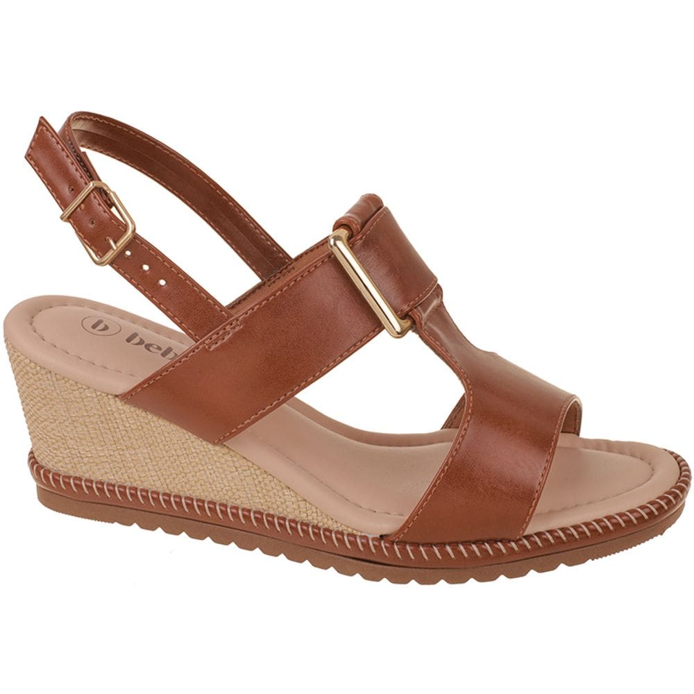 Sandália Feminina Com Salto Anabela Bebecê T5838-182