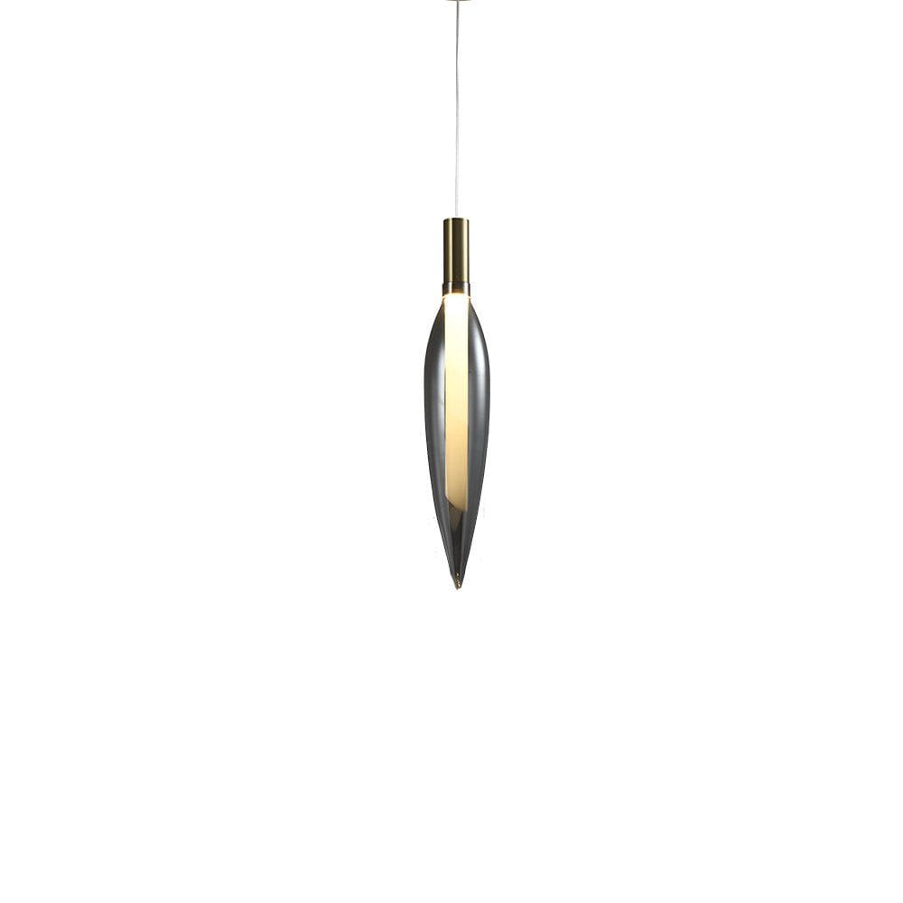 Lustre Pendente Skylight Pencil 4096 43cm Led Bivolt Dourado e Fumê