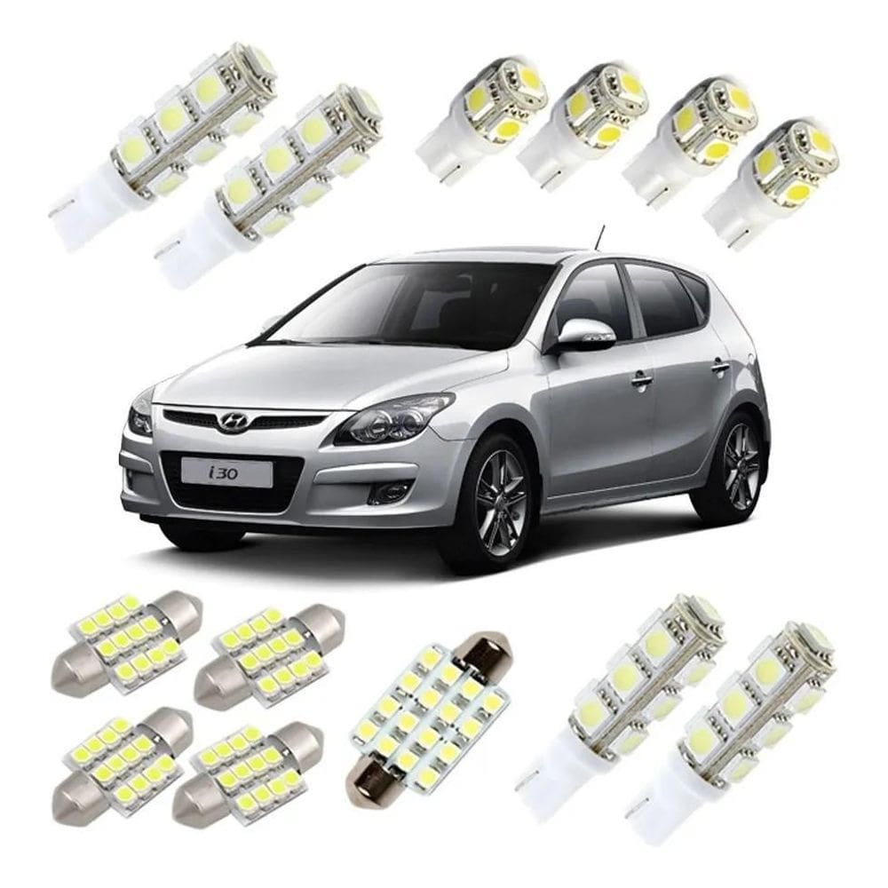 10X Kit Lampadas Led I30 Pingo Teto Placa Ré Torpedo Super