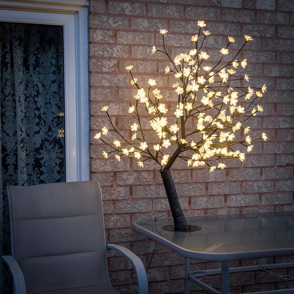 Artificial Cherry Blossom Tree Hi-Line Gift Ltd com 160 LEDs brancos quentes