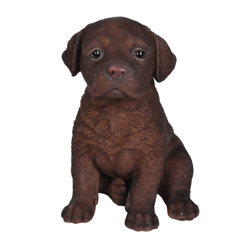 Estatueta de cachorrinho de labrador Hi-Line Gift Ltd, marrom chocolate