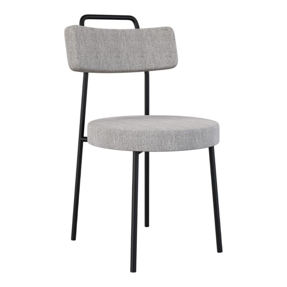 Cadeira Sala de Jantar Kobe Estofada com Encosto Linho Cinza - Abmaza