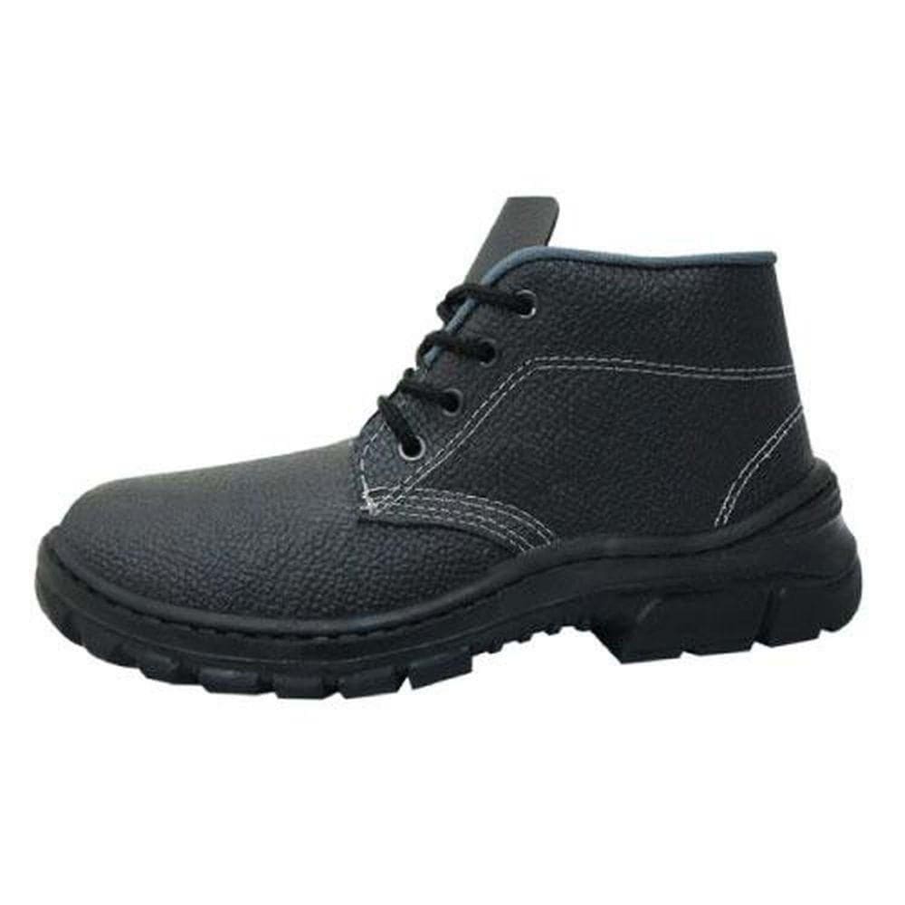 Botina Couro Preta Cadarço Pu Nº 42 - Imbiseg Anti Fungo Antibacteriana