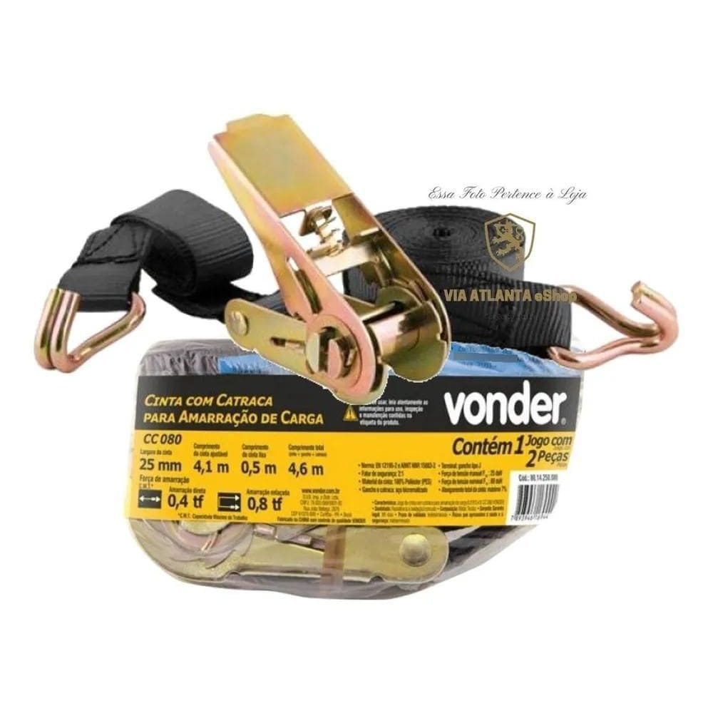10X Cinta Amarrar Carga Caminhão Com Catraca 800Kg 0,8 Tonel