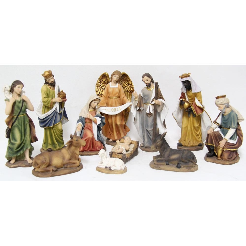 Conjunto de 11 peças de estatueta Navitity da Hi-Line Gift Ltd, 20,5 cm de altura