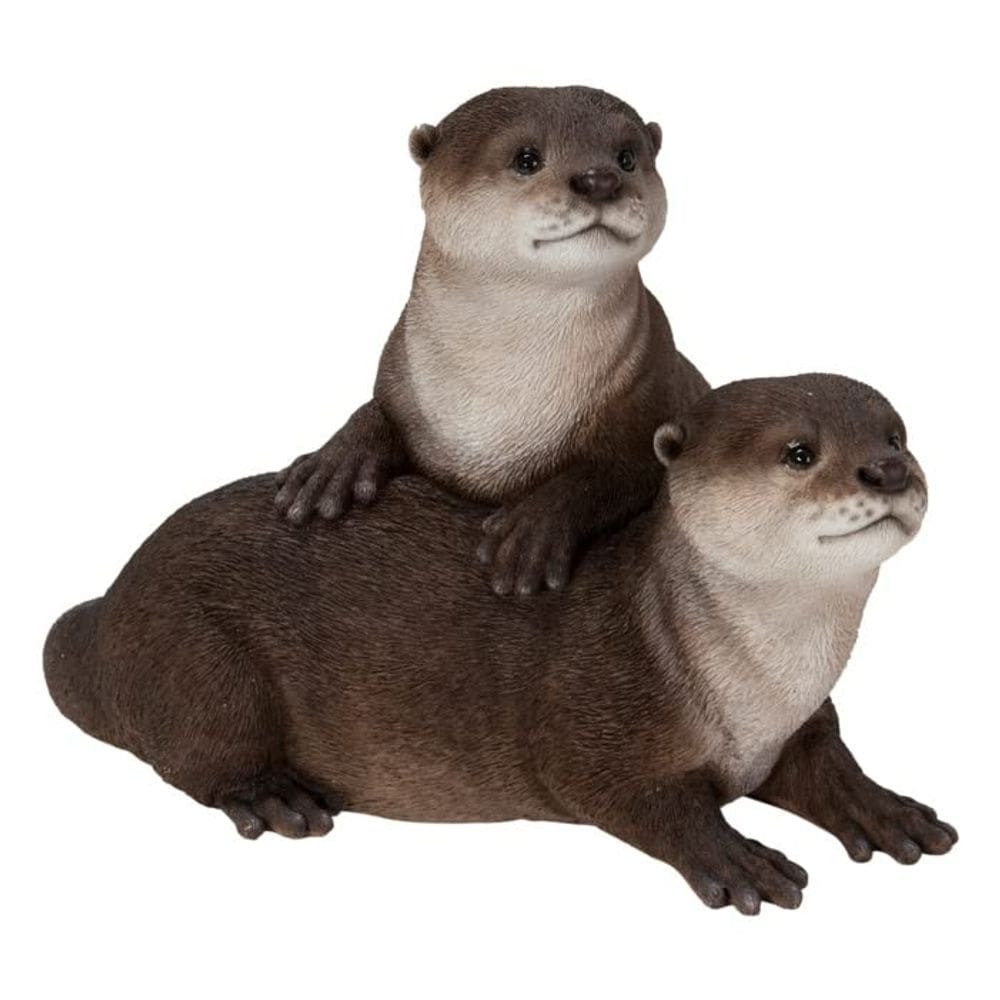 Estatueta Hi-Line Gift Playful Otters Grey Polyresin