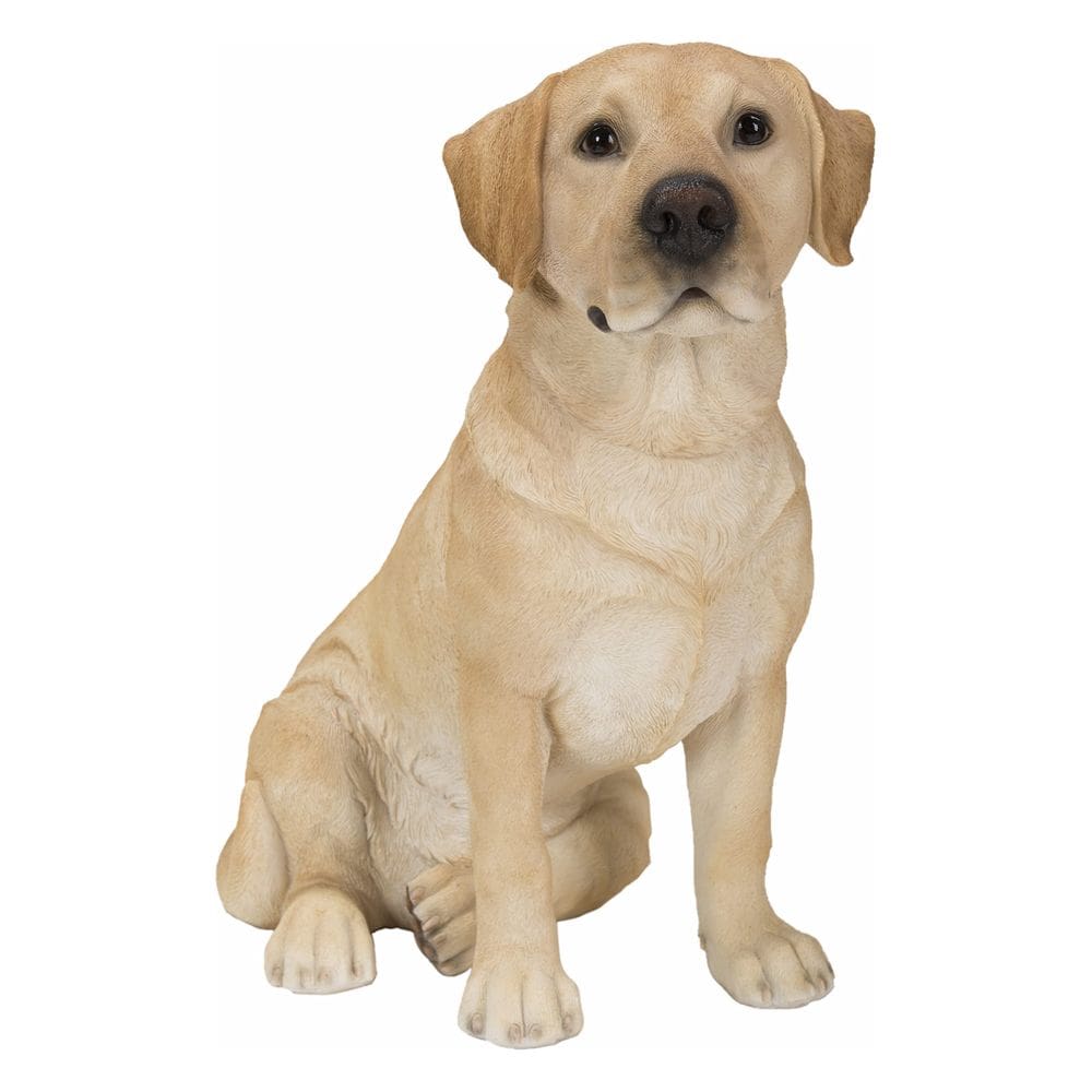 Estatueta de presente de alta linha sentada marrom labrador bege