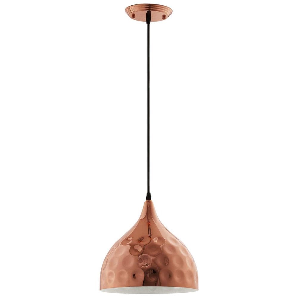 Luminaria Modway Dimple Pantalla Campana Oro Rosado 28 cm