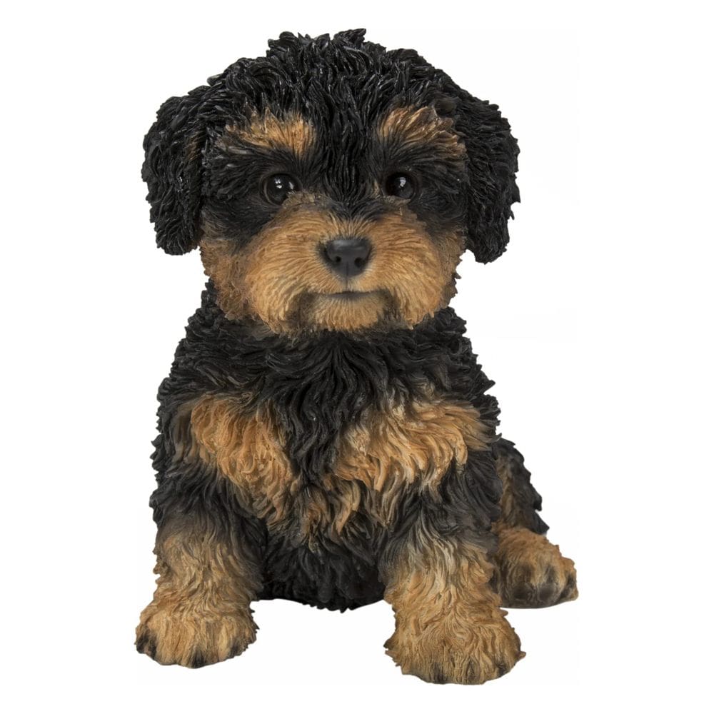 Figura de Acción Hi-Line Gift Cachorro Cavapoo Negro y Canela de Poliresina