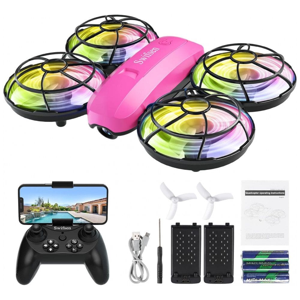 Mini Drone Swifsen para Crianças e Iniciantes - Drone Indoor em Formato de Avião para Meninos - Pequeno Helicóptero com Hovering Automático