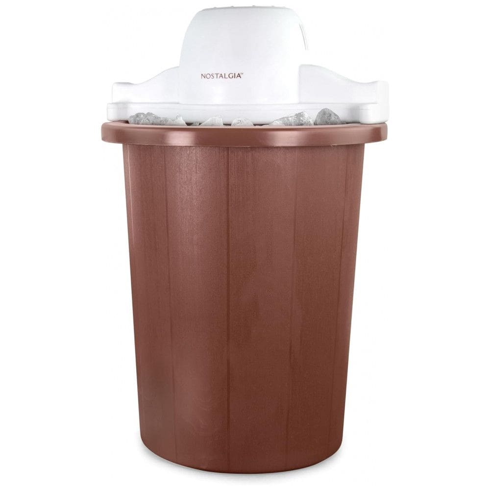 Máquina de Sorvete Nostalgia Elétrica Estilo Parlor, Faça Sorvete Soft Serve no Estilo Antigo em Minutos em Casa - 5,67 litros Branco