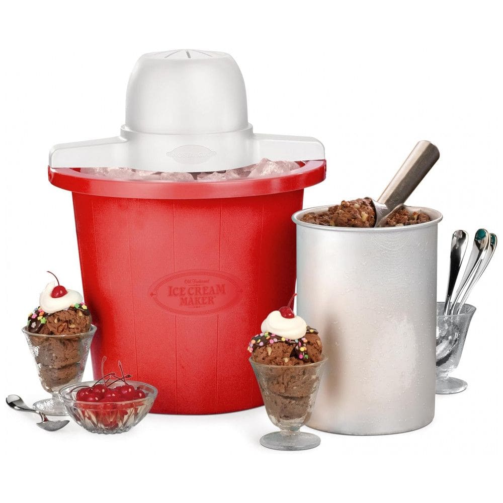 Máquina de Sorvete Elétrica Nostalgia Estilo Parlor, Faça Sorvetes Cremosos, Frozen Yogurt ou Gelato em Minutos, Aparelho Divertido para