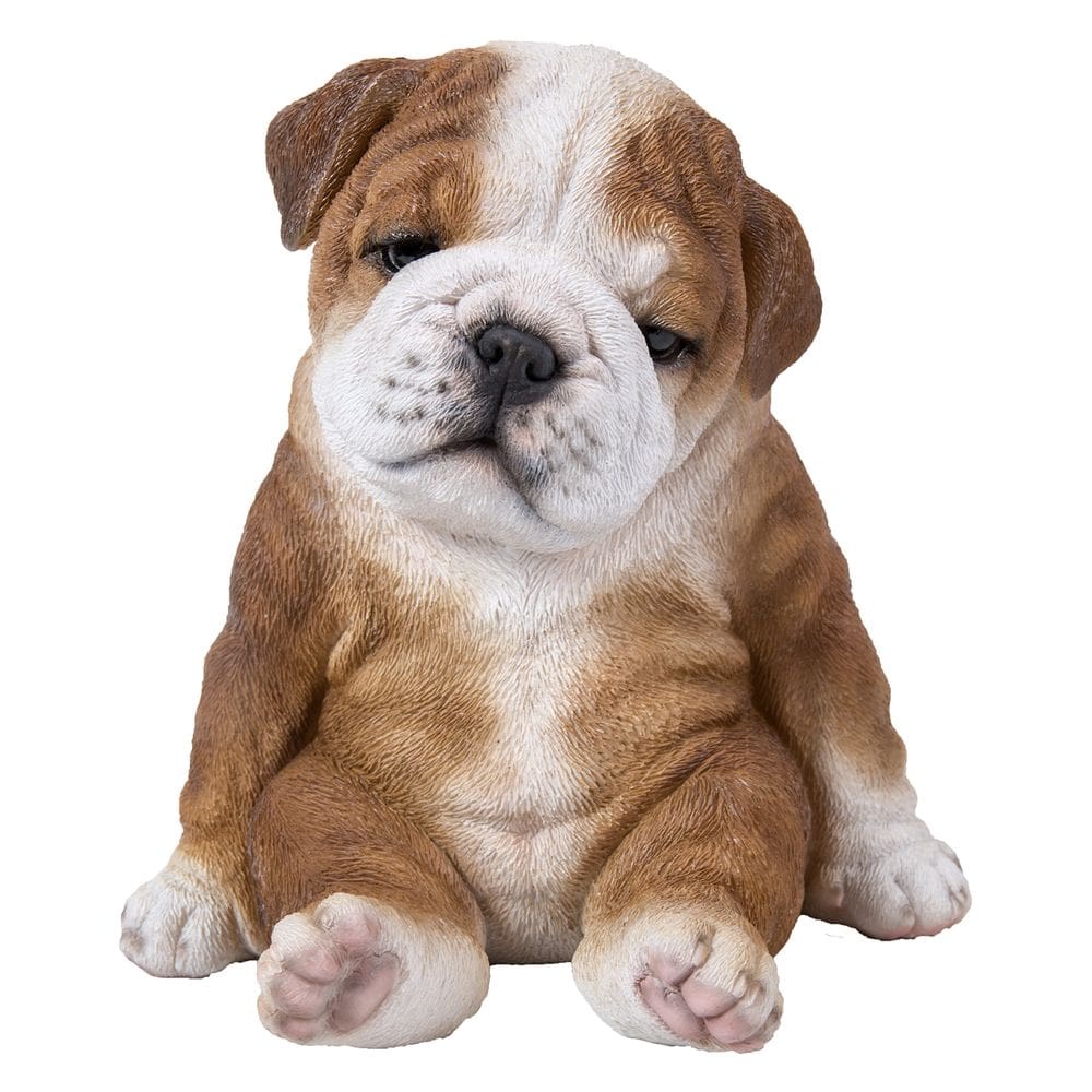 Estatueta de cachorrinho Bulldog Sentado e Sonolento da Hi-Line Gift Ltd