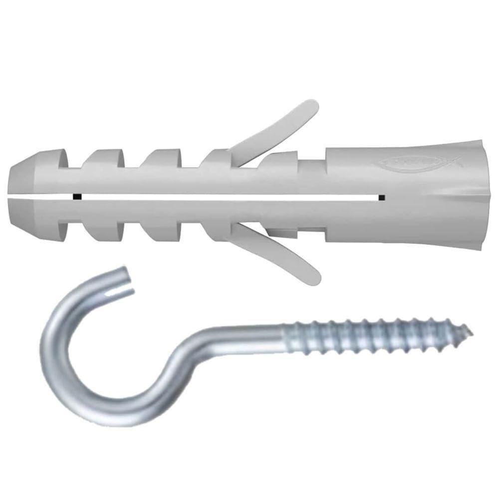 Cartela De Buchas S 8x40mm Com Aba E Ganchos Com 4 Unidades - 600123 - Fischer