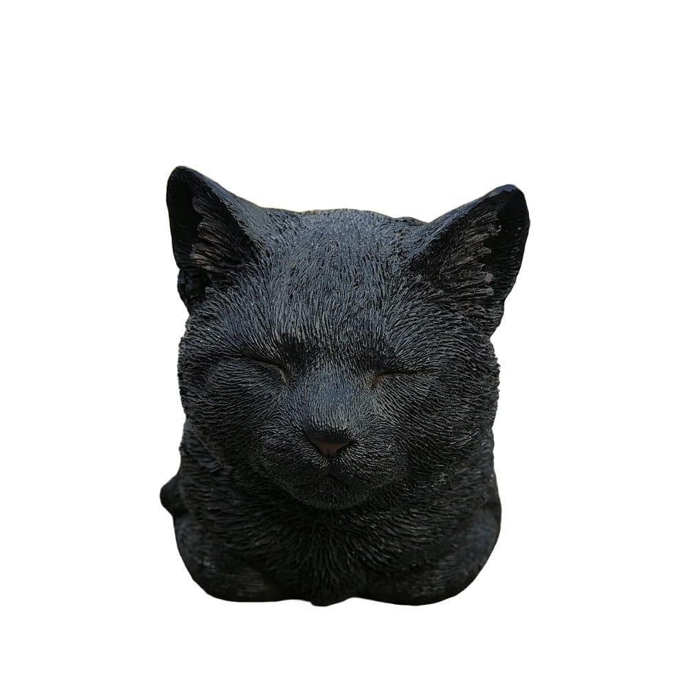 Estatueta Hi-Line Gift Serenity Snooze Black Polyresin 19x11x11 cm