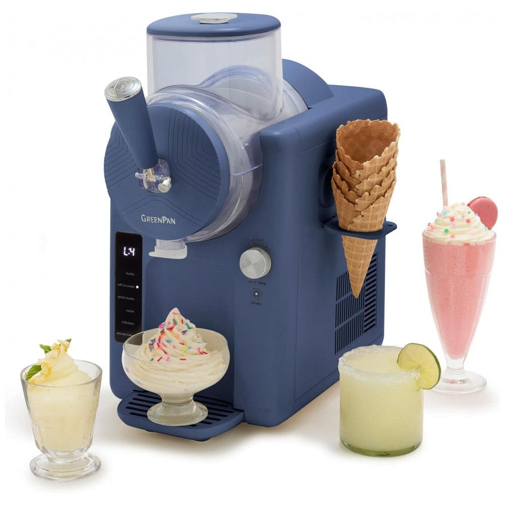 Máquina de Sorvete e Bebidas Congeladas GreenPan Frost, Soft Serve, Frozen Yogurt, Smoothies, Milkshakes, Coquetéis, Sem Necessidade de