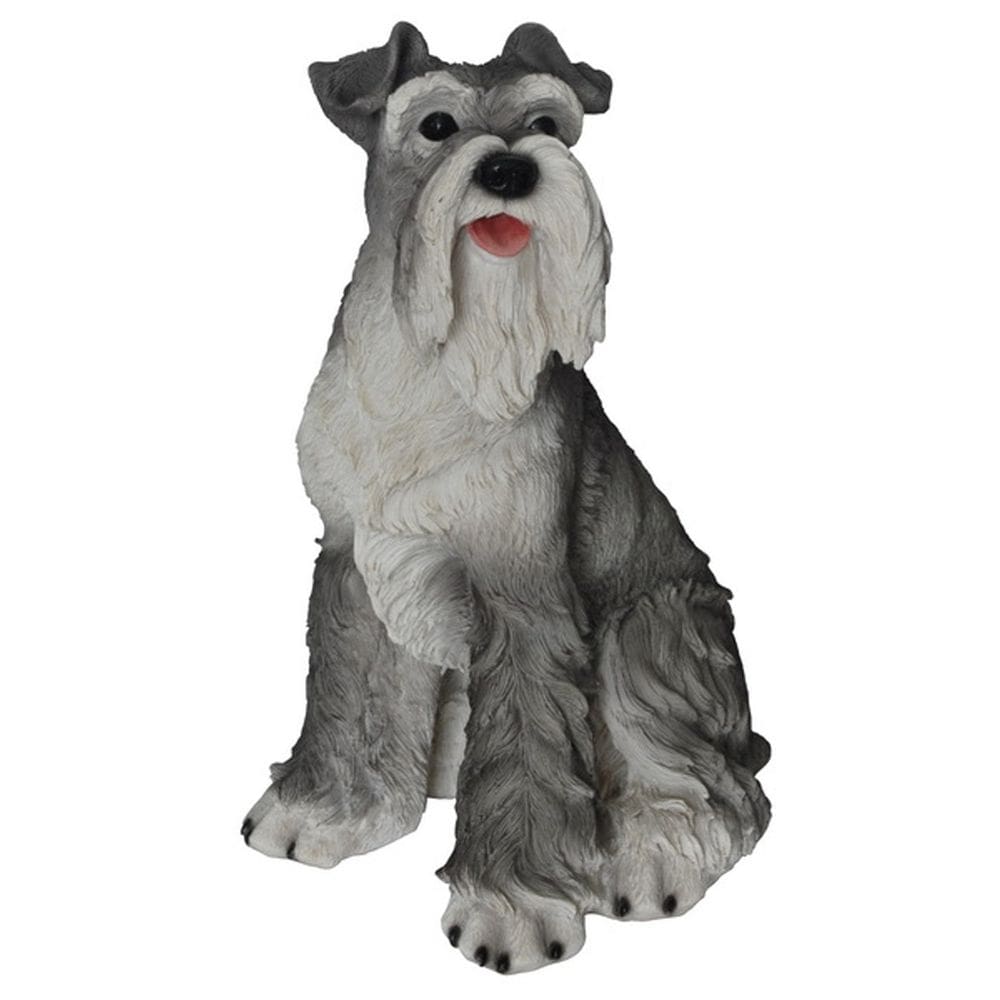 Cachorro Schnauzer Sculpture Hi-Line Gift Ltd sentado 28x30x42cm