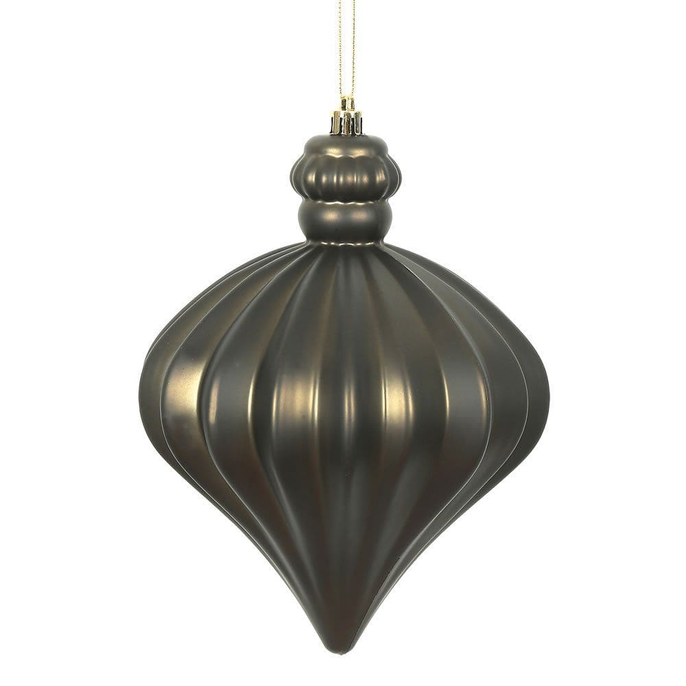Ornamento Vickerman Gunmetal Matte Onion Drop 6 cm 4 por saco