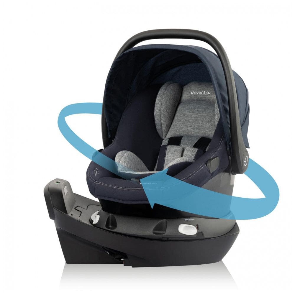Cadeirinha de Carro Evenflo Revolve 180 Litemax NXT Core Beau Navy Green Gentle e SensorSafe Beau Navy
