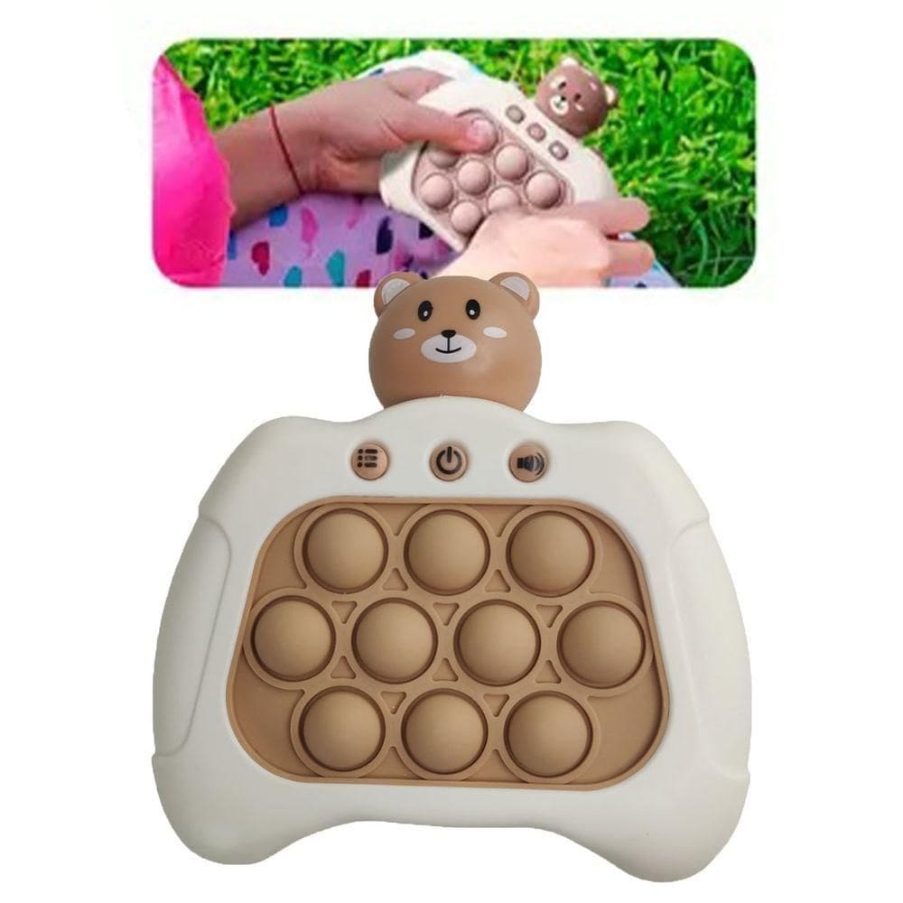 Pop It Mini Game Luzes Som Urso Criança Fidget Interativo Sensorial Anti desconforto Realxa Ansiedade