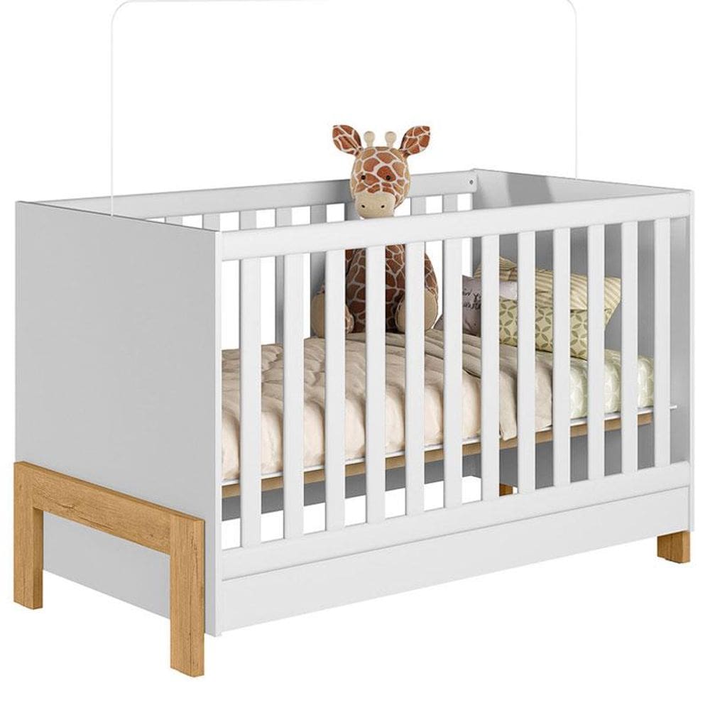 Berço Americano Mini Cama Fantasia 4300 Branco Acetinado - Qmovi