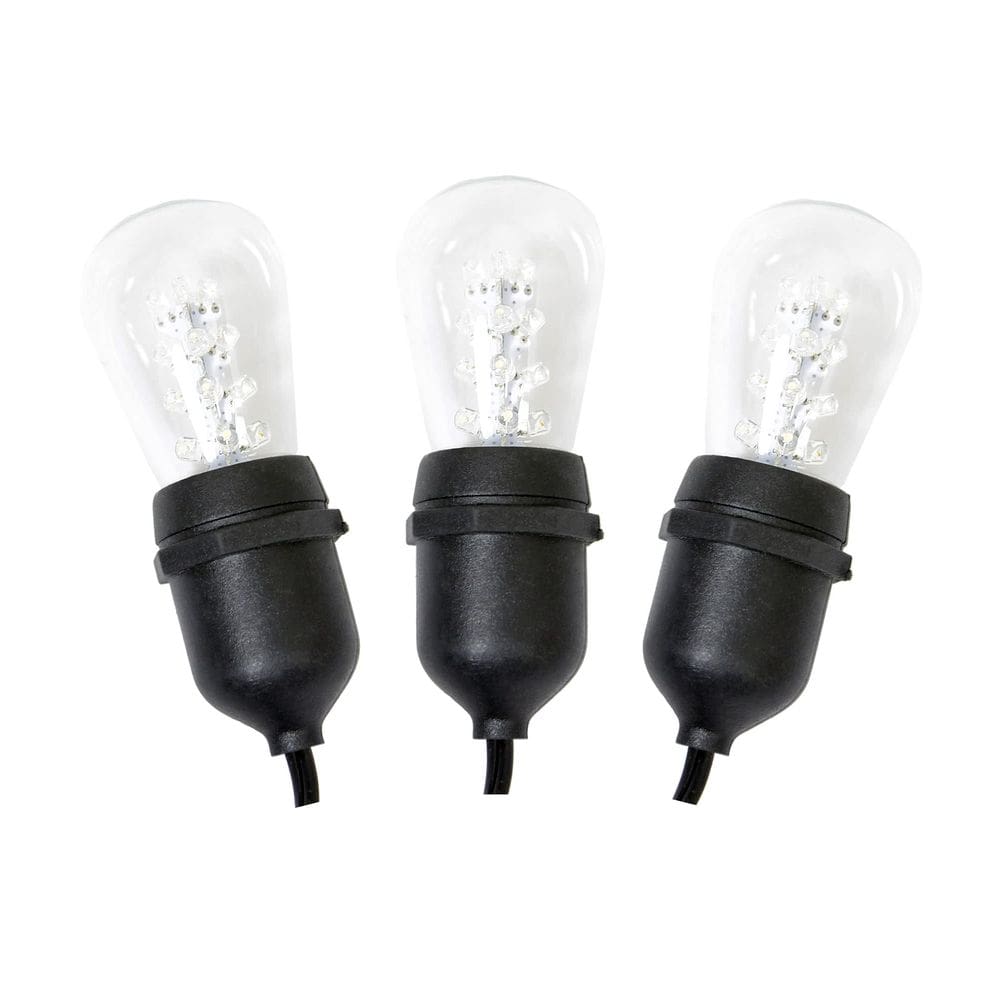 Luz de corda Vickerman 12 Warm White S14 LED em fio preto